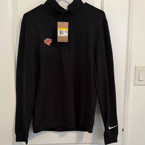 Nike Men's Black New York Knicks Quarter Zip Golf Pullover - S